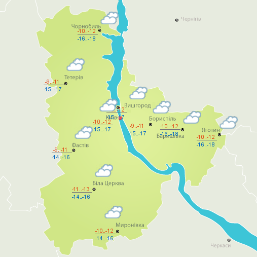 Погода на 25 февраля в Киеве Погода на 25 февраля в Киеве
