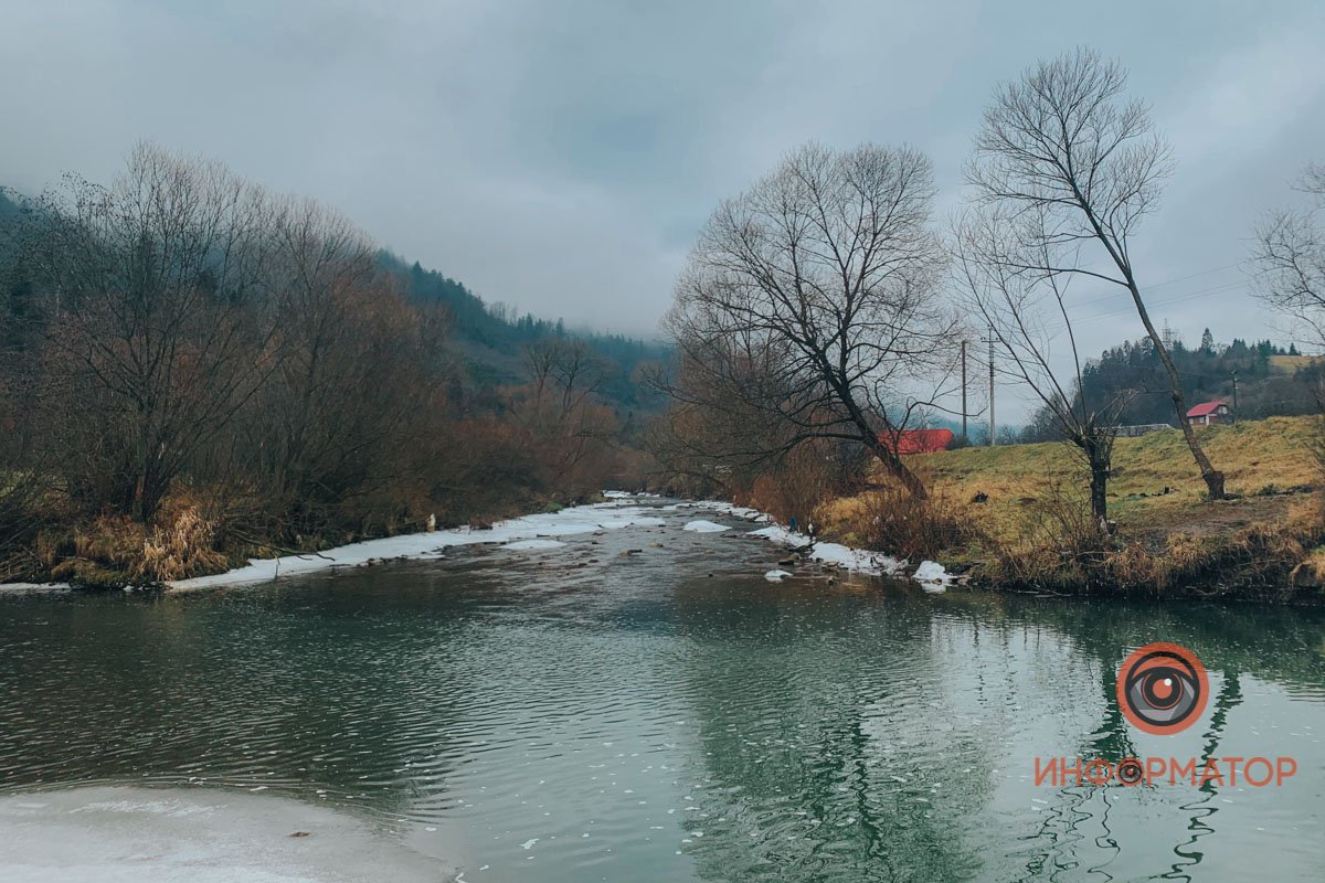 Место слияния двух рек в селе Тухля