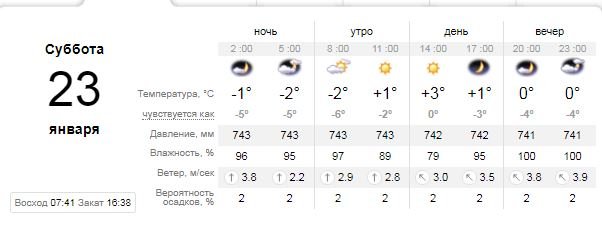 Погода на 23 января: в Киеве будет облачно и плюс на термометре 1