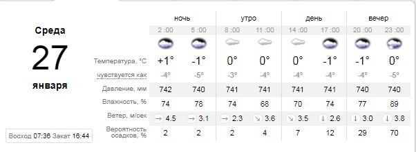 Погода на 27 января: в Киеве будет облачно и пойдет мелкий снег 1