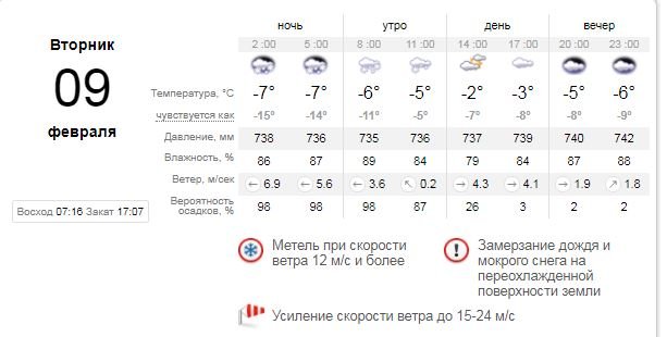 Погода на 9 февраля: в Киеве будет сильный ветер, снег и гололед 1