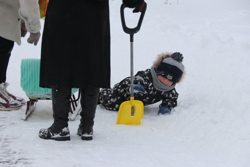 Снег, санки, лопаты, собаки и застрявшие машины: фоторепортаж с улиц Киева 9 февраля 13