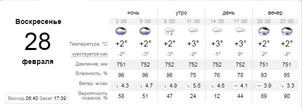 Погода на 28 февраля: в Киеве пойдет дождь со снегом 1