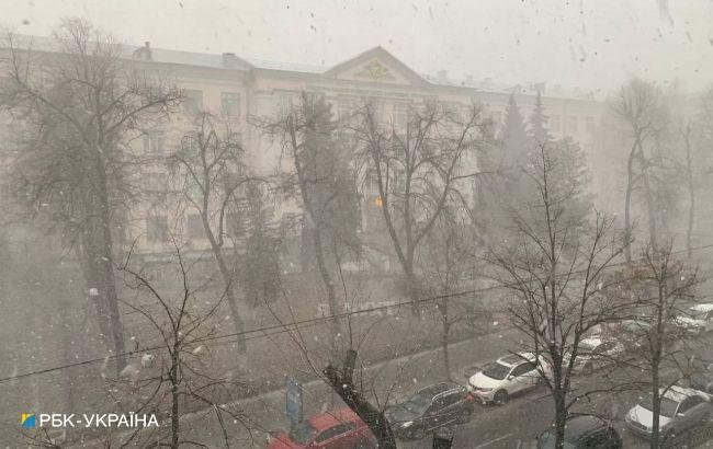 На Киев обрушилась снежная пелена: фото и видео 4