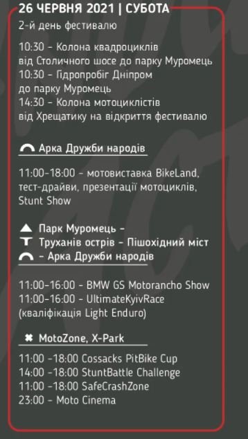 Программа MotoOpenFest 2021: где и когда Киев заполнит рев моторов 3