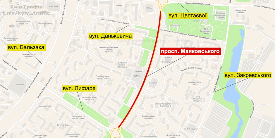 В Киеве на Троещине ограничат движение: схема 1