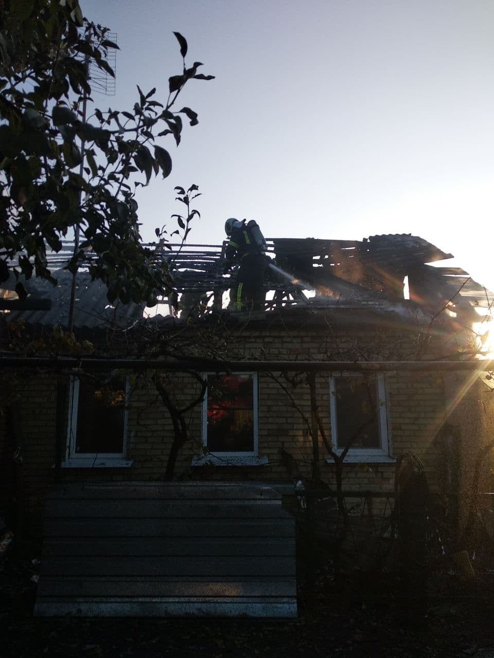 В Киеве во время пожара в частном доме погибла женщина 1