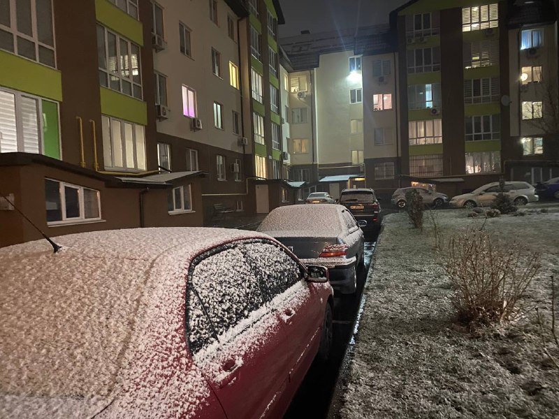 Киев начало засыпать снегом: первые фото и видео с улиц города 4