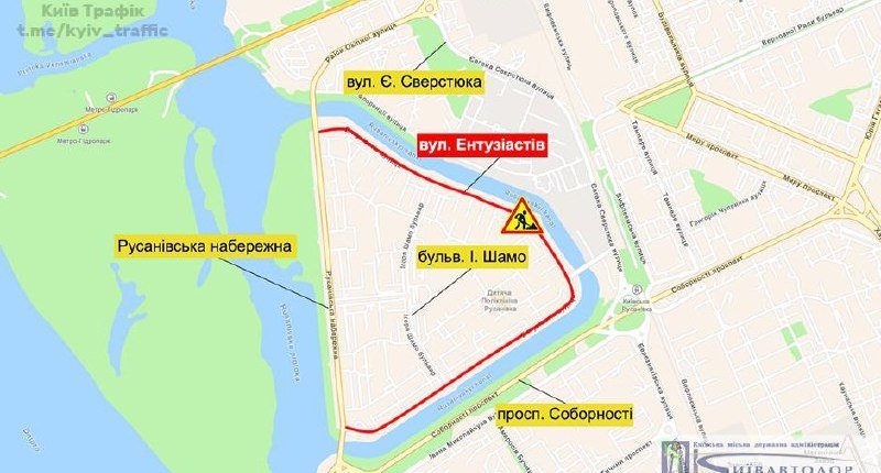 В Киеве на Русановке до конца года ограничили проезд: схема 1