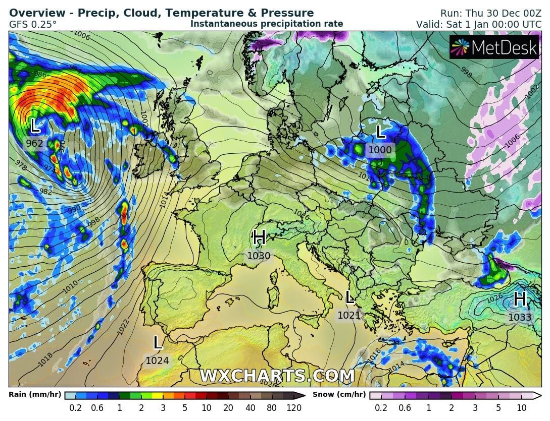 Какая погода будет на Новый год в Киеве и Украине 1