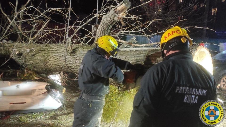Слетевшая кровля, упавшие деревья и столбы, раздавленные люди: список последствий бушующего ветра в Киеве 12