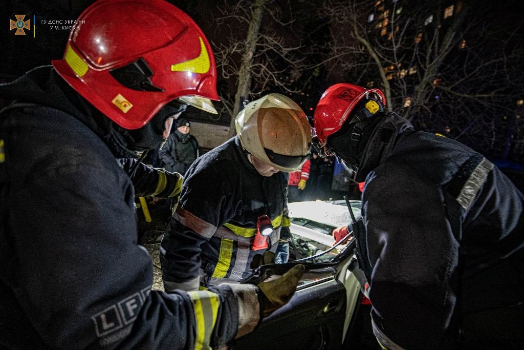 В Киеве упавшее огромное дерево убило водителя Peugeot: чтобы достать тело, спасатели вызывали кран. Фото с места 8