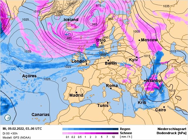 В Украину идут атмосферные фронты с северо-запада Европы 1