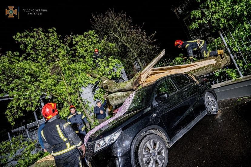 В Киеве продолжают ликвидировать последствия бури: часть города все еще без света. Фото и видео 4
