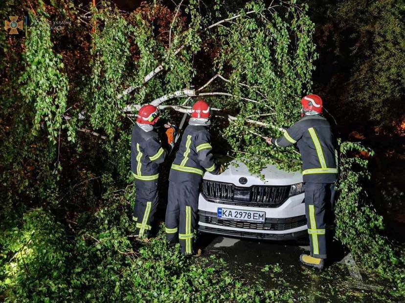 В Киеве продолжают ликвидировать последствия бури: часть города все еще без света. Фото и видео 5