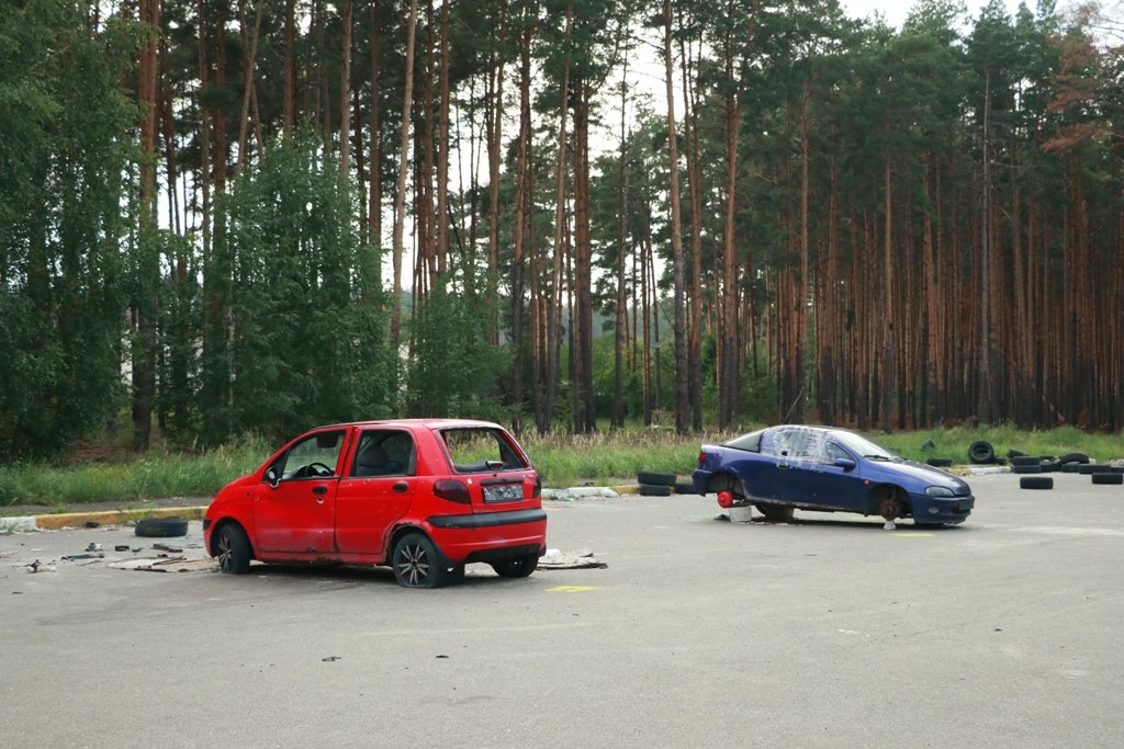 Як виглядає зараз кладовище автівок в Ірпені і хто намалював на них соняхи 7