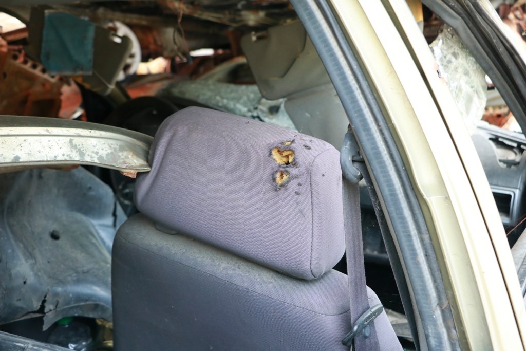 Як виглядає зараз кладовище автівок в Ірпені і хто намалював на них соняхи 13