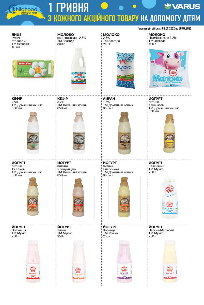 Купуйте у VARUS та допомагайте українським дітям-сиротам — триває благодійна акція 2