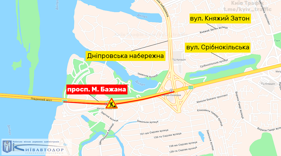 У Києві на проспекті Бажана обмежать рух транспорту: де і коли 1