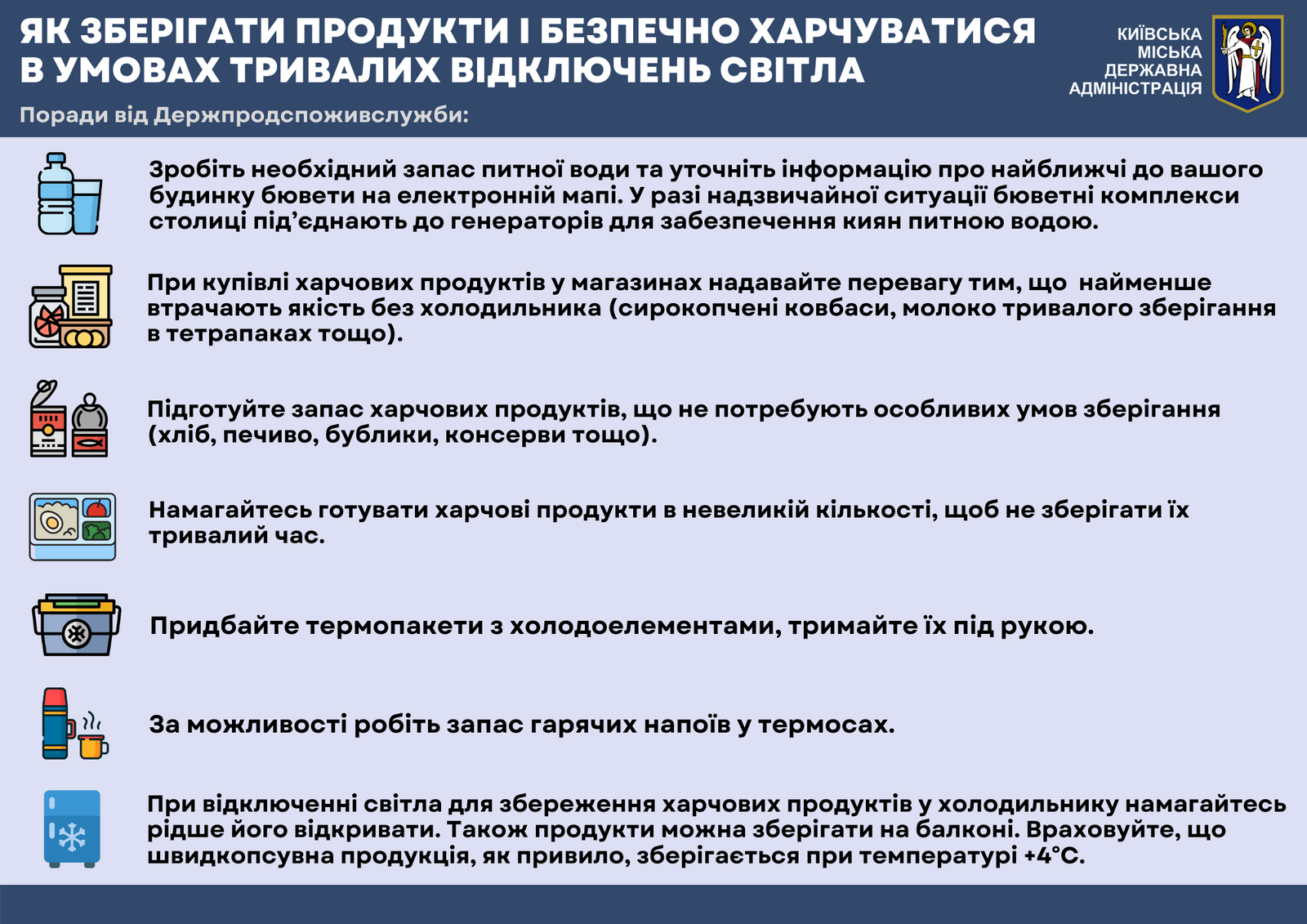 Відключення світла в Києві: як зберігати продукти і безпечно харчуватися під час відсутності електроенергії 1