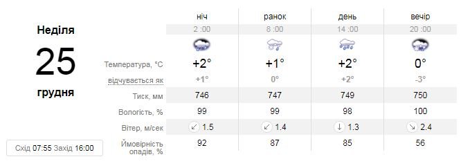 Дощі та мокрий сніг: яка погода буде у Києві на святкові вихідні 2