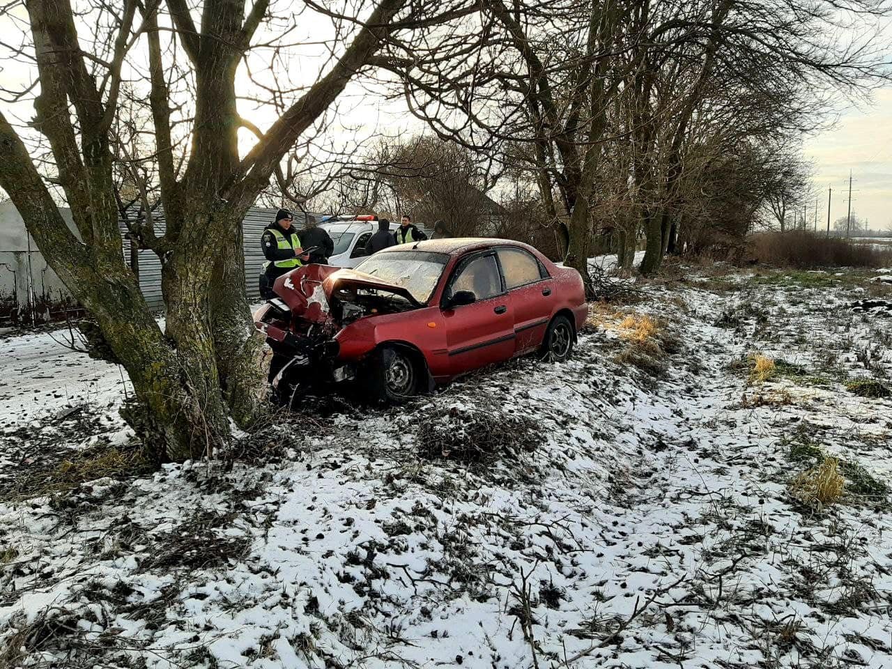 На Київщині підліток без дозволу взяв Lanos батьків та влетів у дерево 4