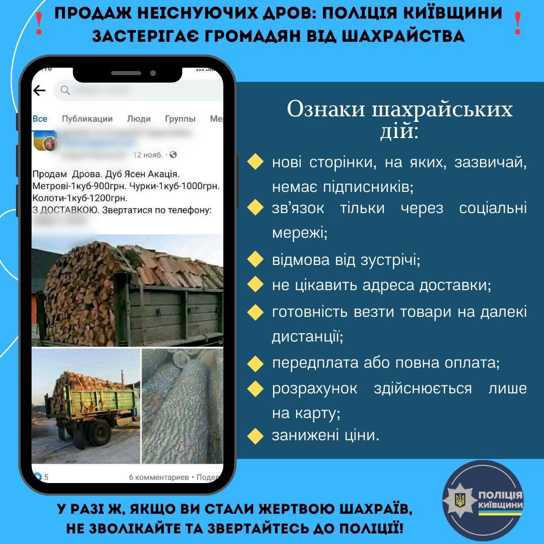 На Київщині продають неіснуючі дрова: як не стати жертвою шахраїв 1