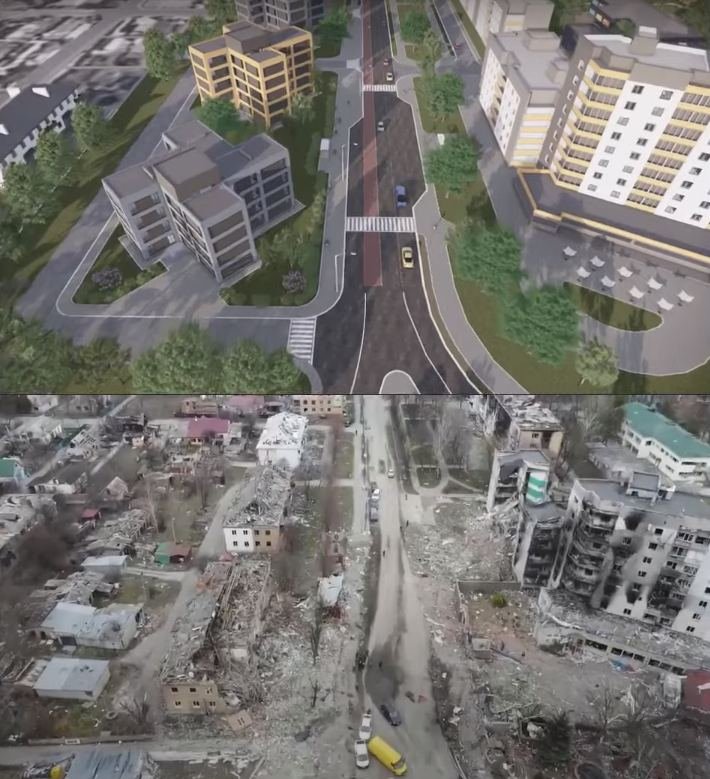 Повоєнна відбудова Бородянки: українські будівельники розробили та показали проєкт 2