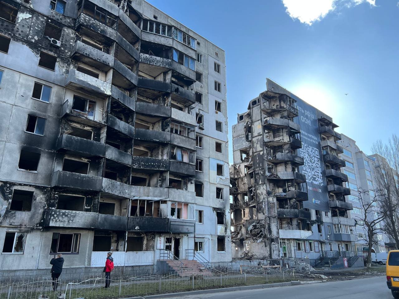 Річниця бомбардування Бородянки: як зараз виглядають зруйновані авіаударами багатоповерхівки 5