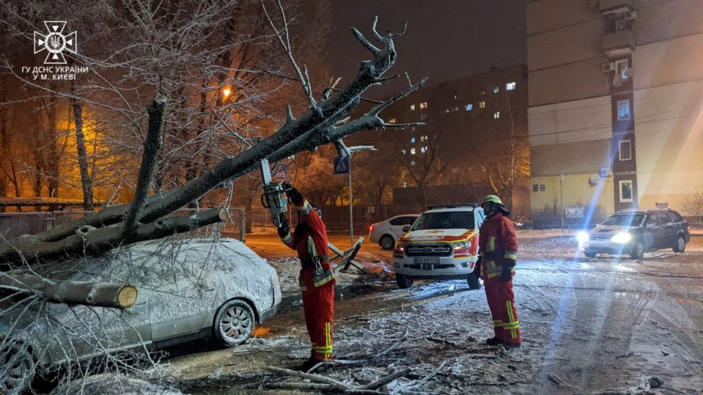 У Києві вітром повалило дерева: наслідки негоди 3