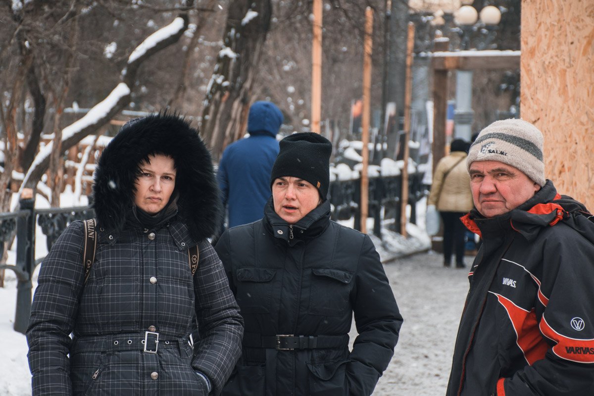 Некоторые протестующие приехали из других городов