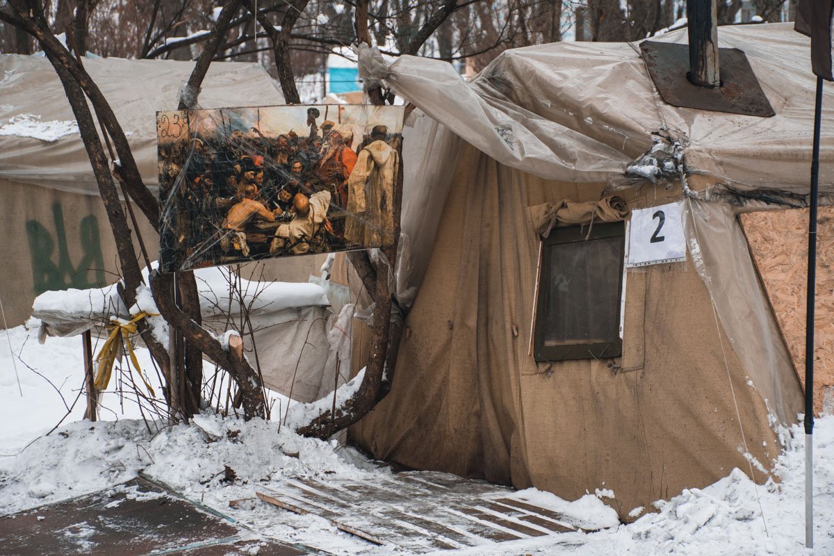 Где живут протестующие под Радой