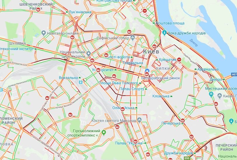 Киев застрял в пробках Киев застрял в пробках