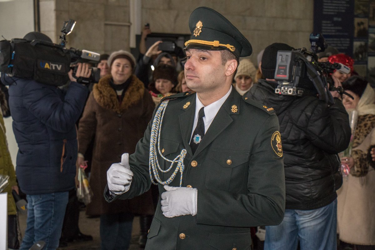 Играл оркестр Национальной гвардии Украины