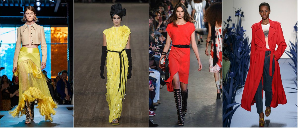 Весной 2018 в моде ярко желтый и красный цвета