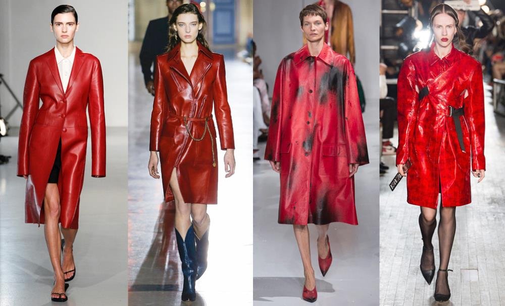 Если вы решили надеть красный плащ, остальная одежда должна быть сдержанной 