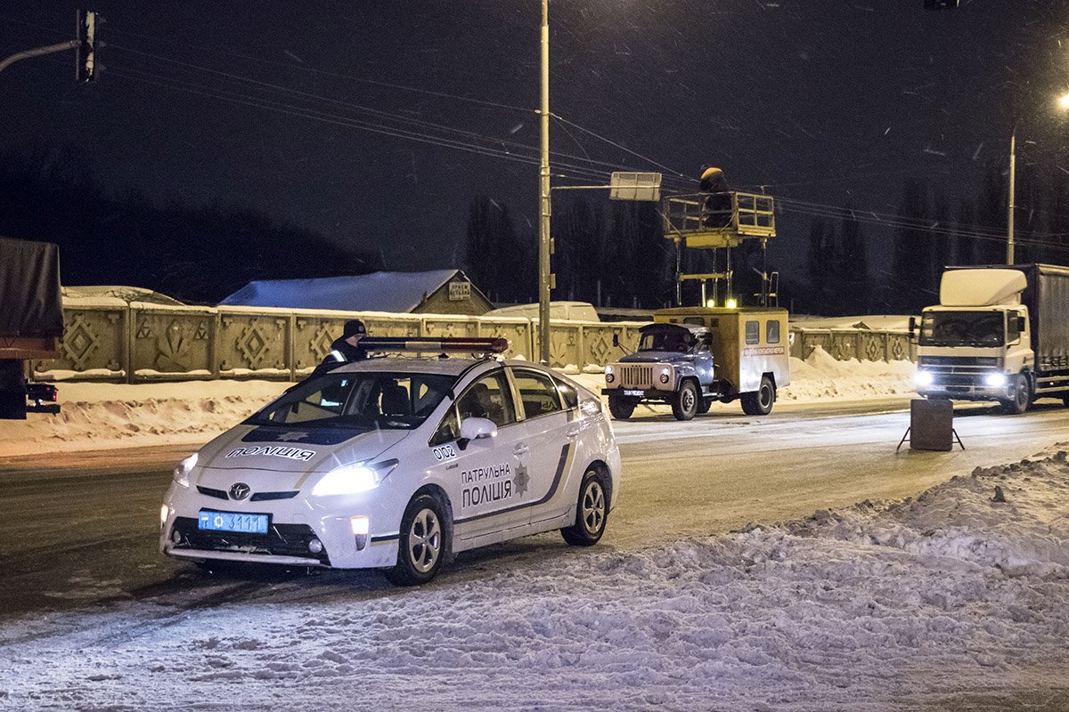 На месте работала патрульная полиция