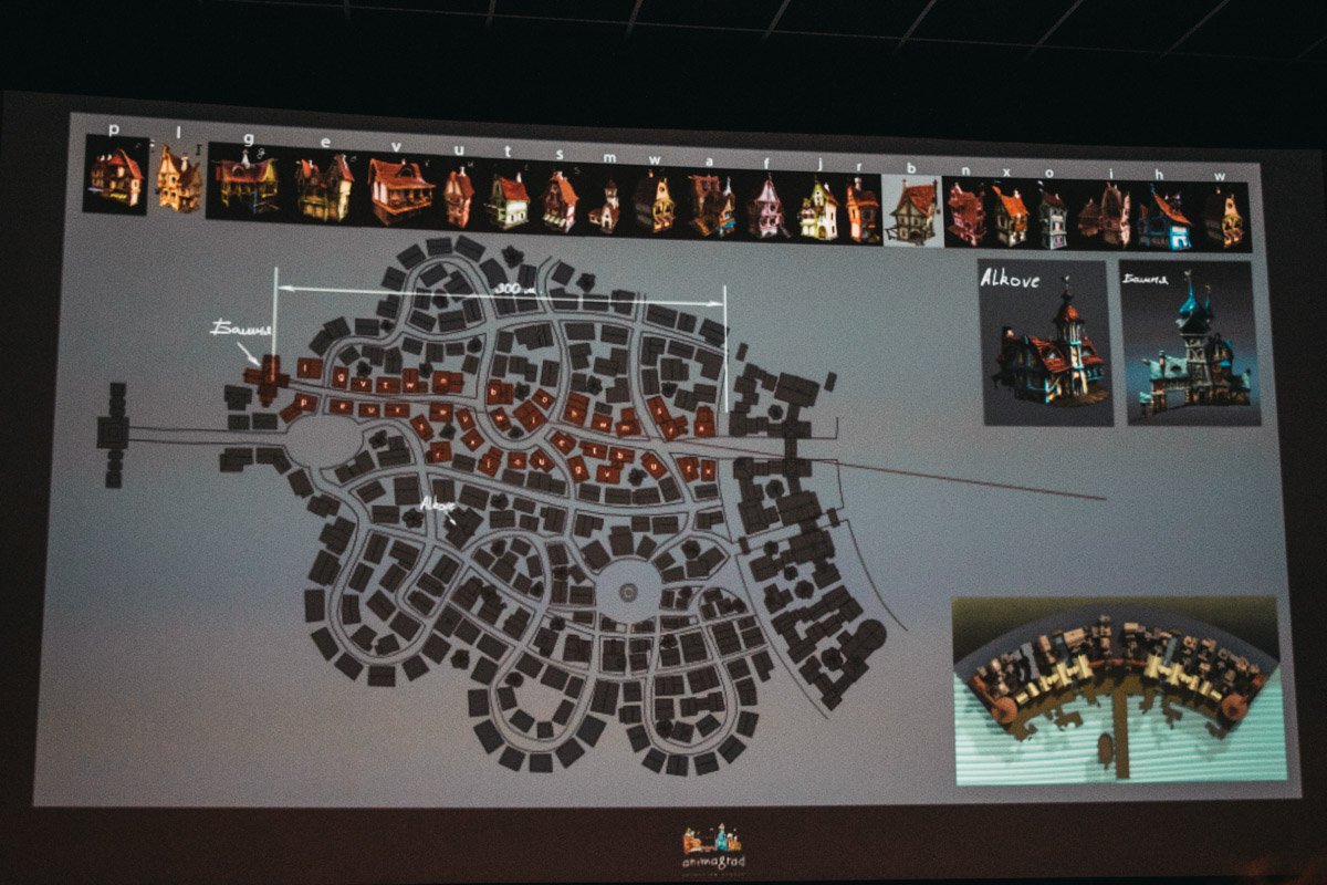 Одна из прорисовок локации на этапе создания мультфильма Одна из прорисовок локации на этапе создания мультфильма