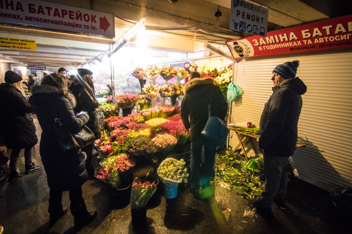 В основном киевляне выбирают тюльпаны