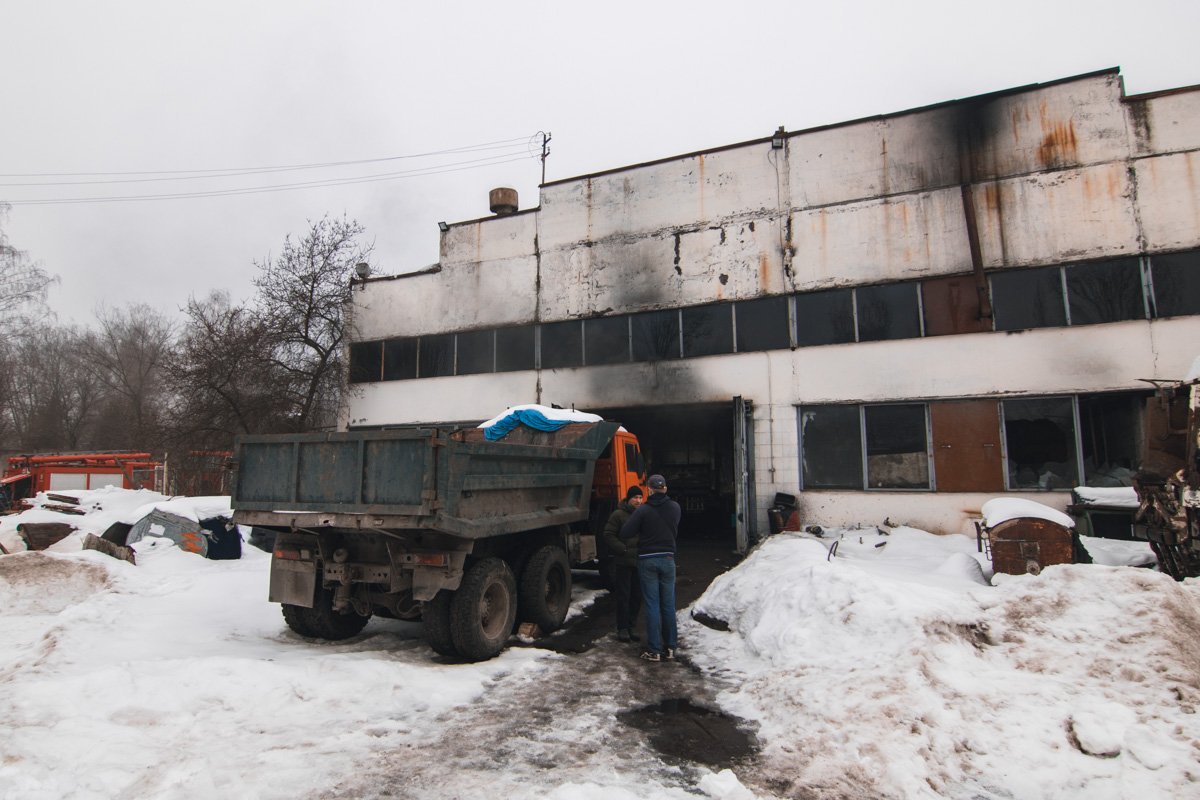 Возгорание началось в одном из автобусов