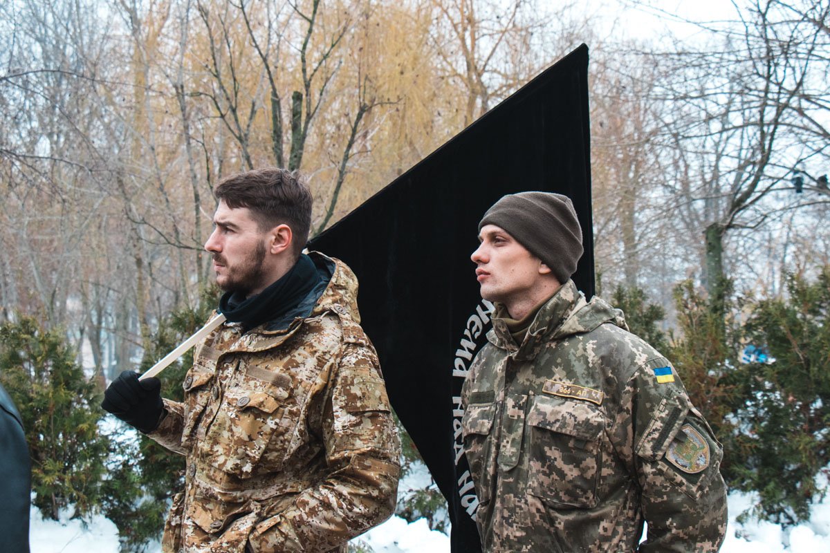 На митинг пришли участники АТО