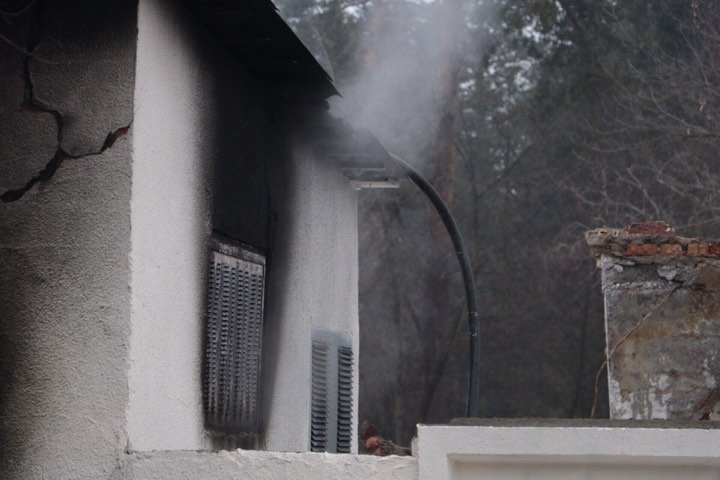 Пострадавших при пожаре нет