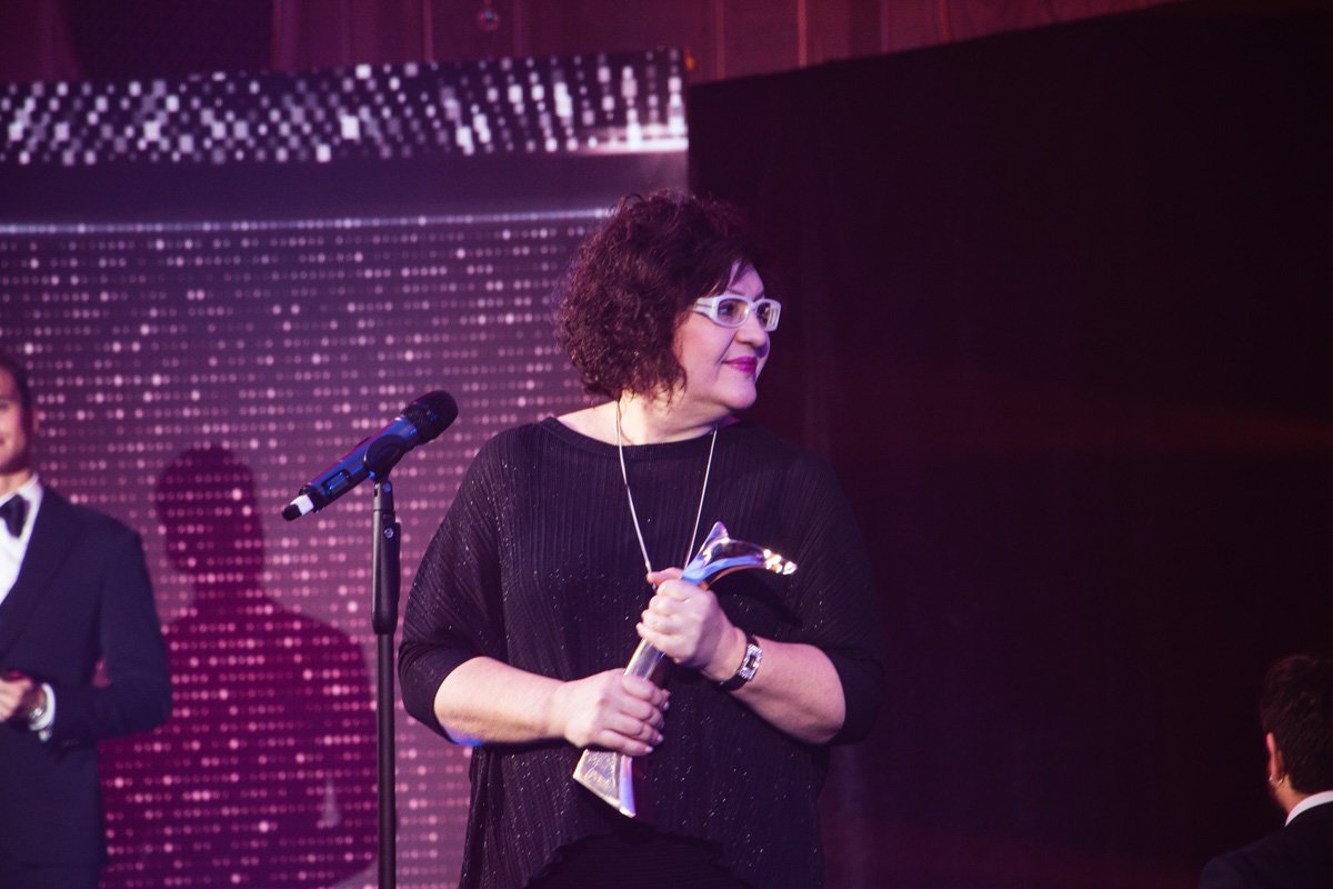 Ольга Поркуян на церемонию приехать не смогла, так как в командировке в Стамбуле. Награду забрала ее представитель