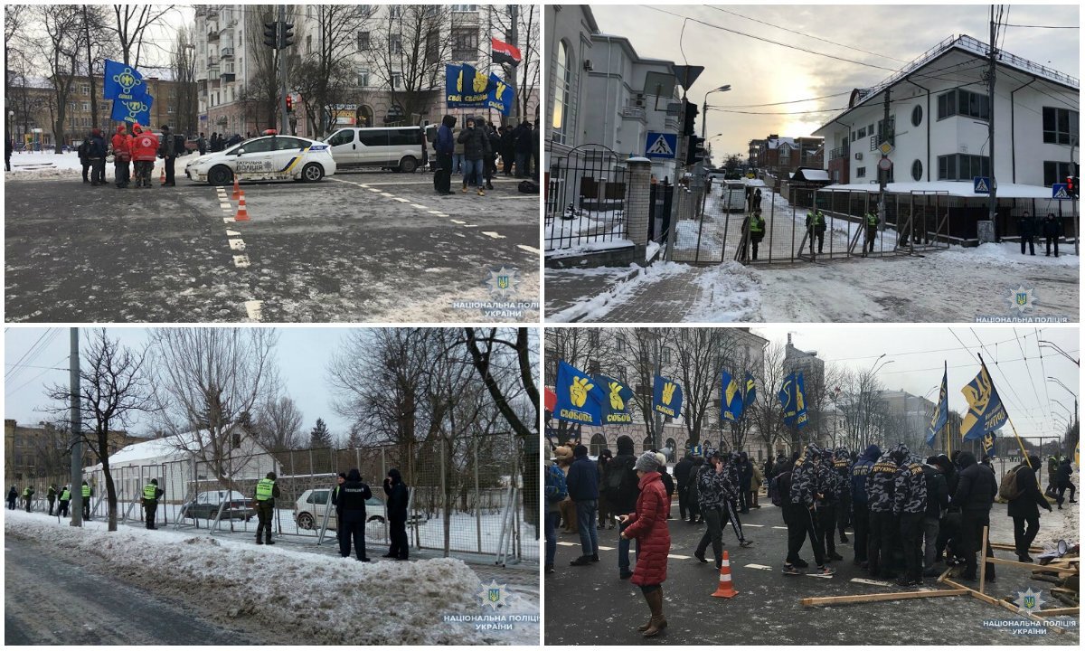 В центре Киева дежурят правоохранители и перекрыто движение В центре Киева дежурят правоохранители и перекрыто движение