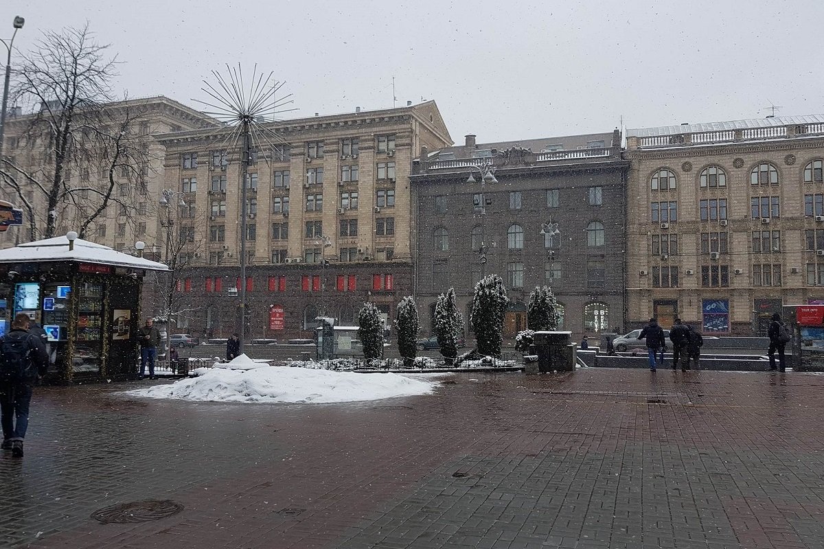 На Крещатике не многолюдно