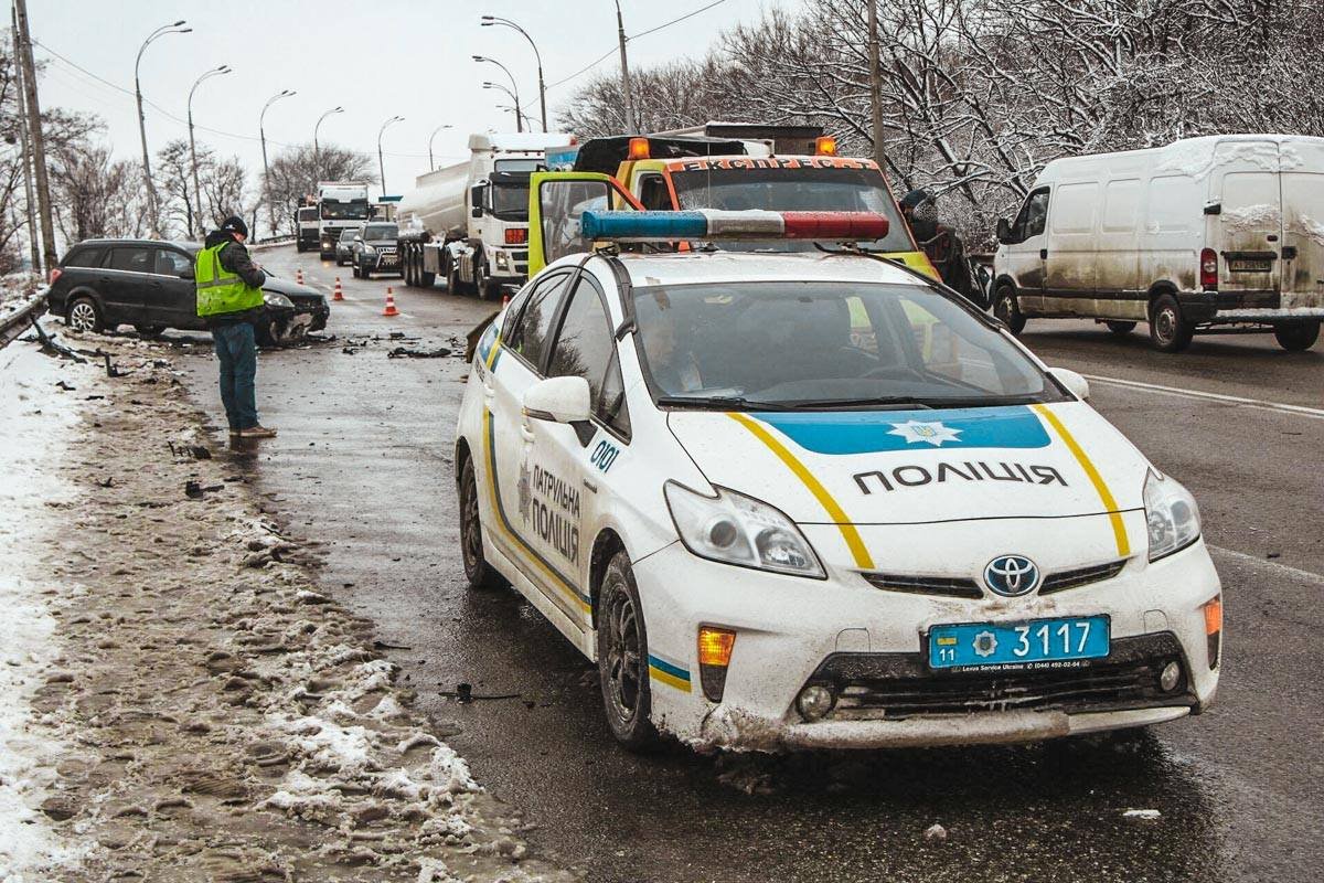 На момент аварии образовалась огромная пробка