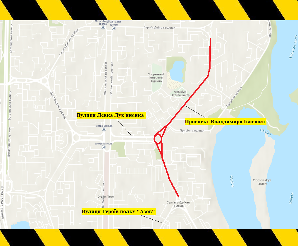 У Києві на тиждень обмежили рух на Оболоні: схема 1