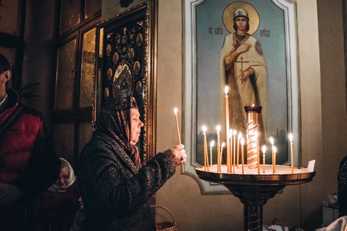 Храм Рождества Христово: прихожане пришли пораньше