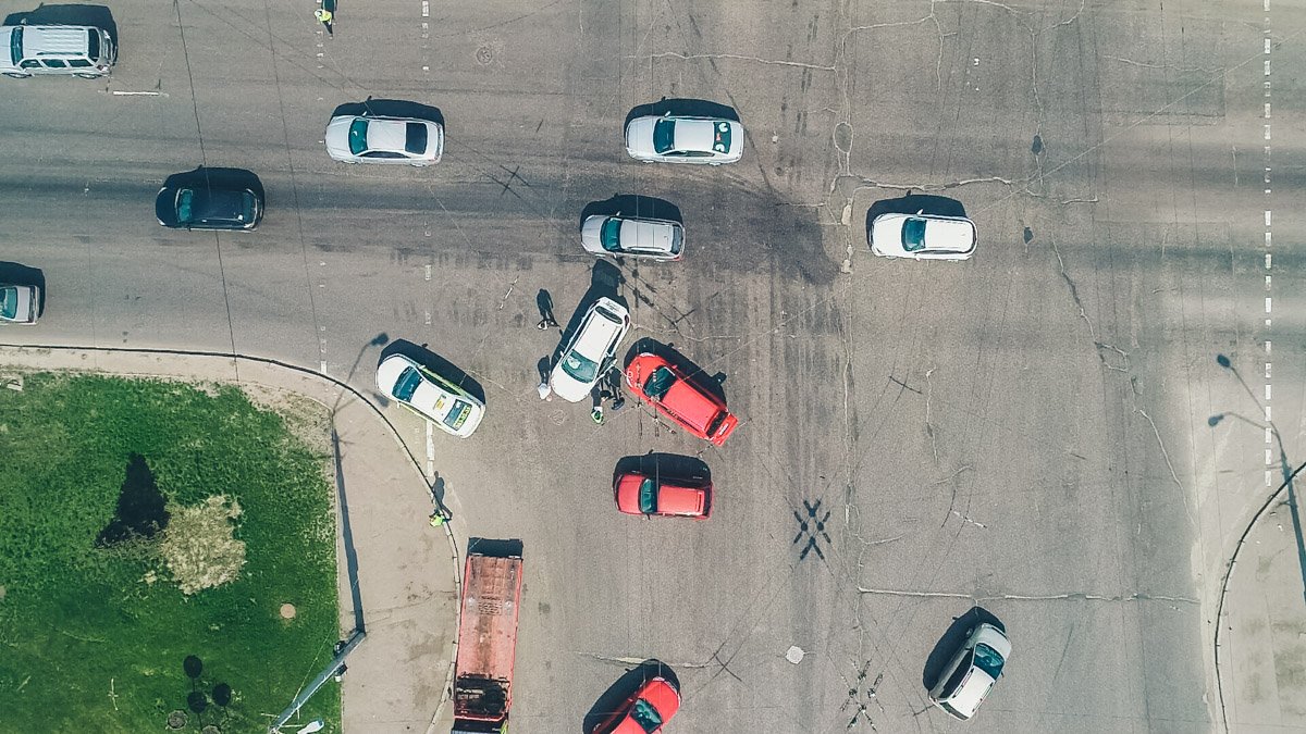 Hyundai Getz протаранил Ford Focus