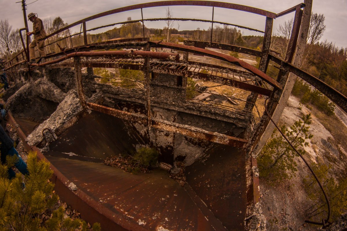 Здесь был пункт по перегрузке бетона, из которого на ЧАЭС делали первый саркофаг